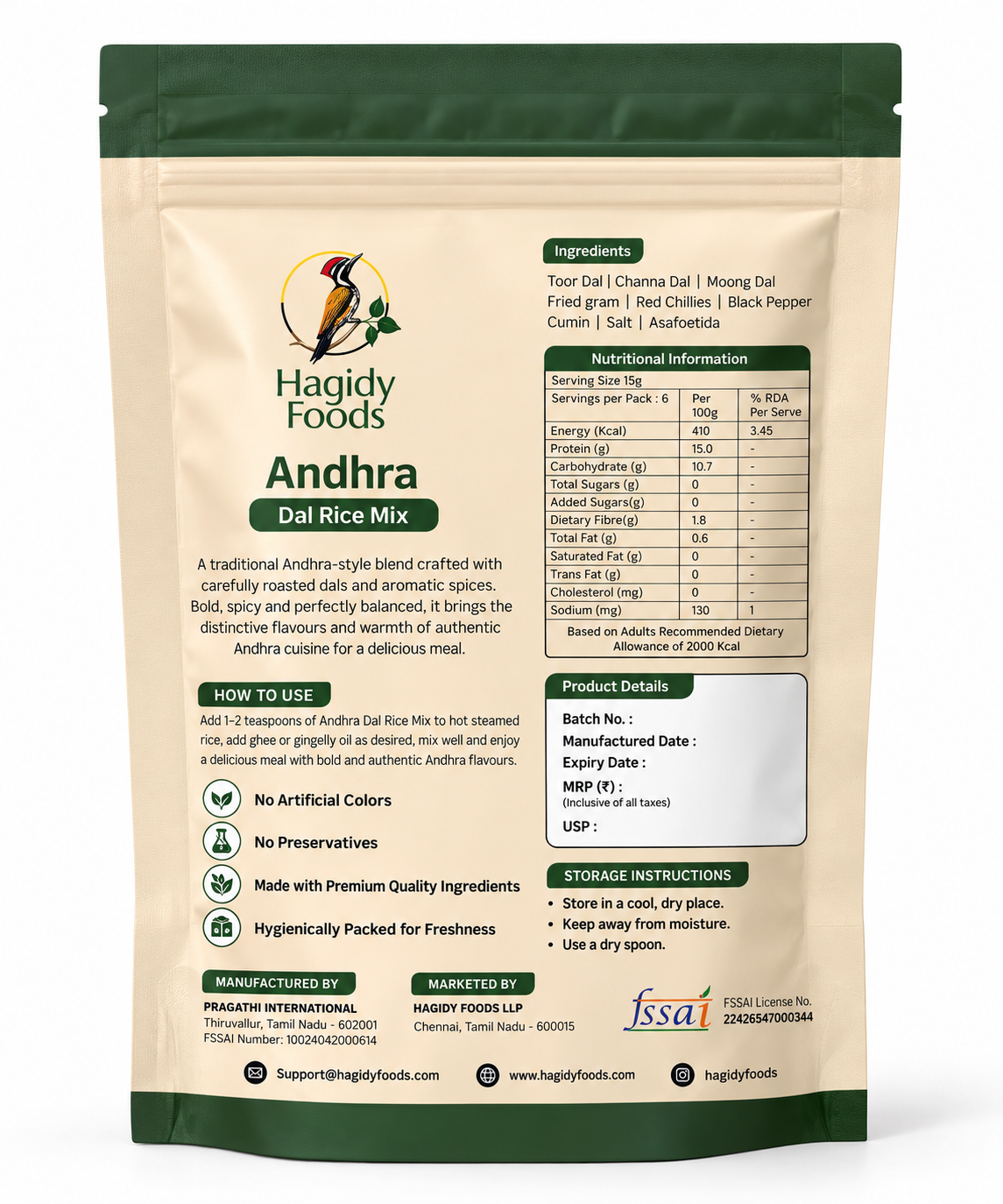 Andhra Dal Rice Mix